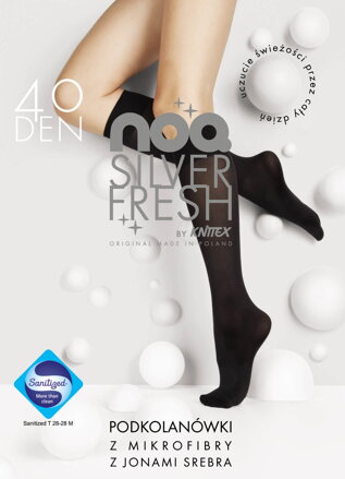 Mikroszálas térdzokni ezüstionokkal FRESH SILVER 40 DEN Knittex