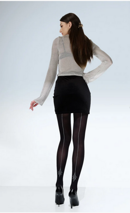 Luxus harisnyanadrág fémes mintával PURE 3D 50 DEN Knittex