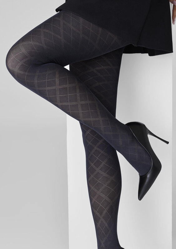 Harisnya széles jacquard rombmintával GRACE F02 Marilyn Harisnya széles jacquard rombmintával GRACE F02 Marilyn